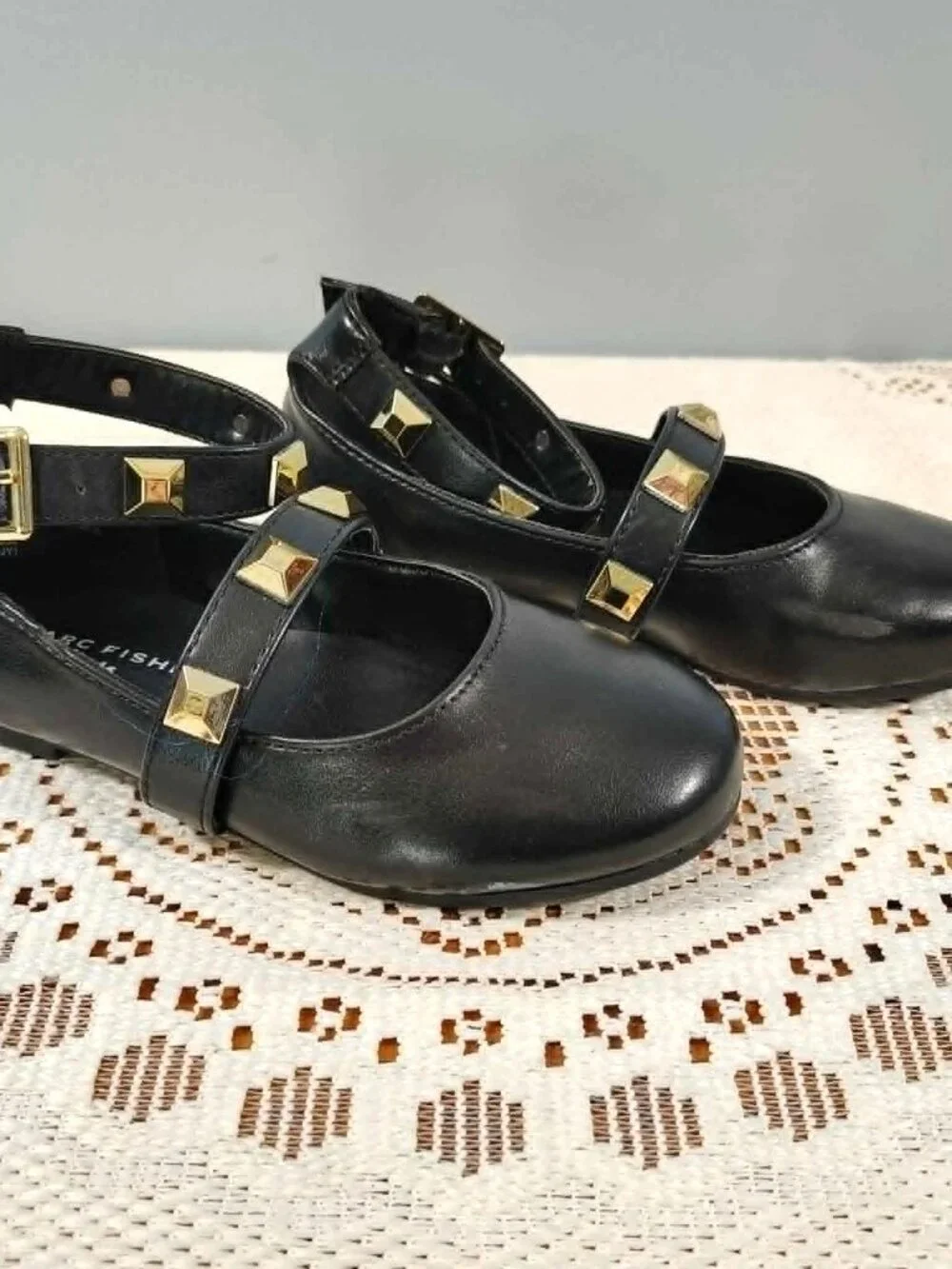 Marc Fisher Kids Ankle Strap Ballet Flats Shoes Girls Size US 12 UK 10.5
